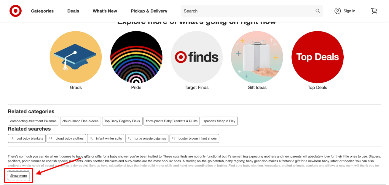 target.com电子商务类别优化