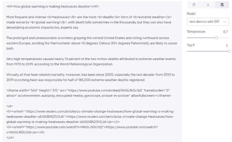 使用 AI 生成文本