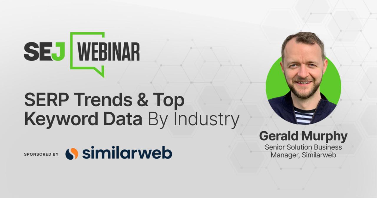 按行业划分的 SERP 趋势和热门关键词数据