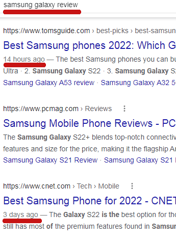 产品评论搜索结果