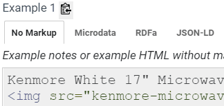 Schema.org 结构化数据示例的屏幕截图