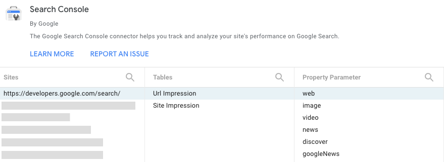 更多 Search Console Insights 添加到 Google Data Studio