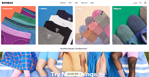 Bombas shopify 商店