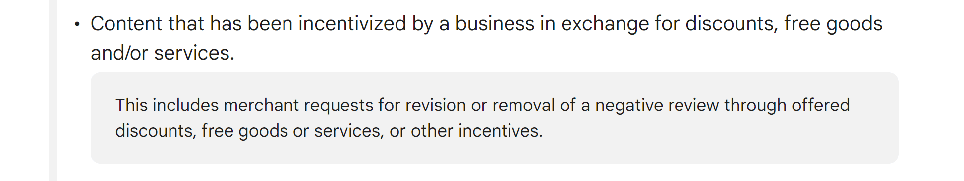 谷歌已更新其内容指南以禁止激励删除负面评论