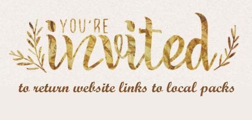 带有文字“您被邀请将网站链接返回到本地包”的图形。
