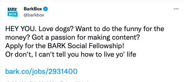 来自 BarkBox 的推文。