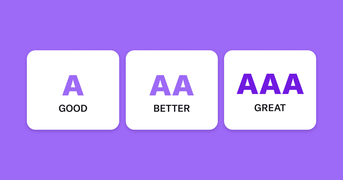 紫色背景上的三个白框标有：好、更好、好。