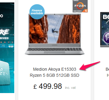 在 Ebuyer 桌面版上显示的锚文本。