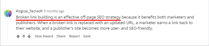 在公共论坛上主张建立断链的评论