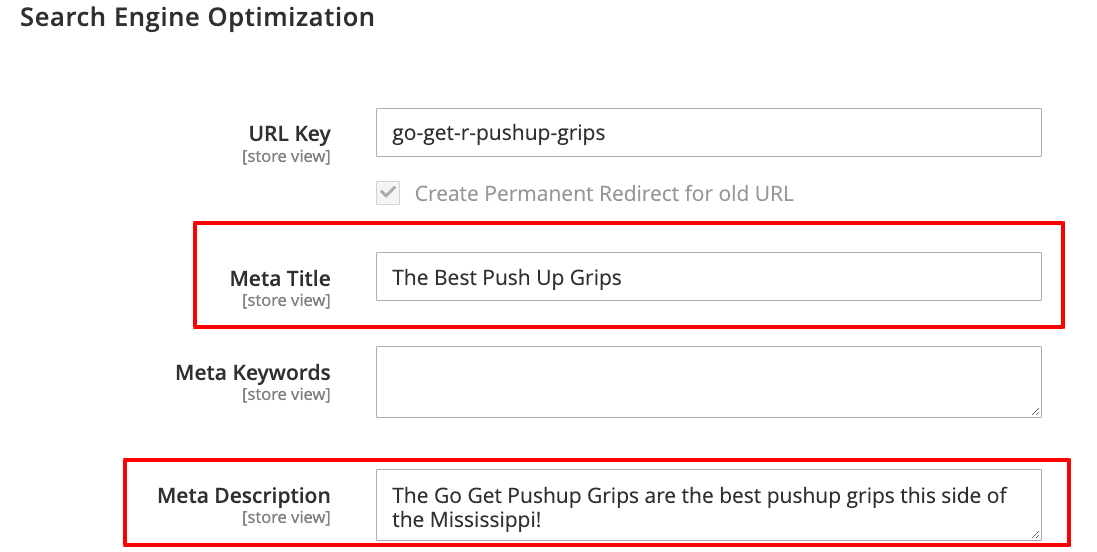 设置元标题和元描述。