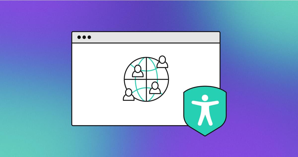 显示互连地球上人员轮廓的网页图形。