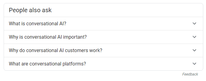 Google 中的对话式 AI 发现问题