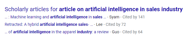 销售行业人工智能的学术文章